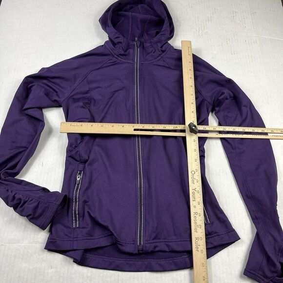 Athleta Womens Half Mile Running Jacket Purple Performance Hooded Full Zip XS/S - Picture 6 of 12